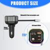 Voltages Display Heavy Duty Car Charger with Retractable Cable Multiple Port for 12V 24V Truck Use for Family Travel