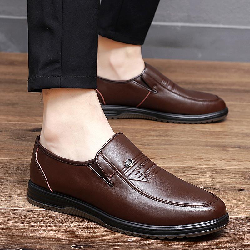 High Quality Men Casual Shoes Spring Autumn Father'S Footwear For Men Soft Slip-On Mens Loafers Male Comfortable Slip On Flats