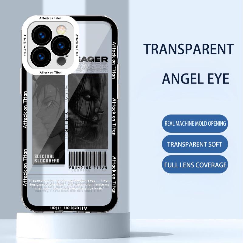 

Прозорий чохол з аніме Атака титанів для Apple 6/7/8 Plus, 12, 13, 14, XS iPhone 13 Mini