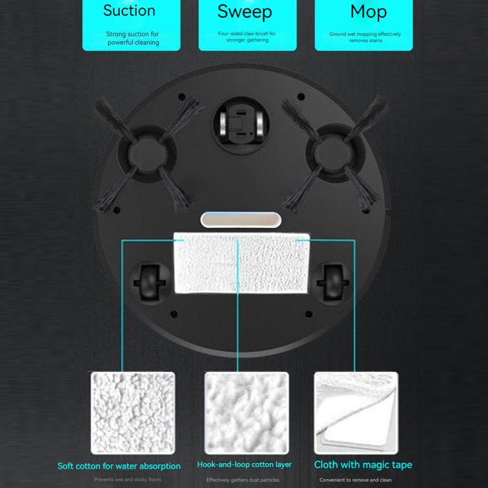 3 In 1 Smart Sweeping Robot Multi-Purpose Strong Power Sweeping Machine Rechargeable Automatic Cleaning Machine for Dust Remove