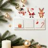 Christmas Santa Cat Switch Plate Wall Sticker Self Adhesive Removable Living Room Bedroom