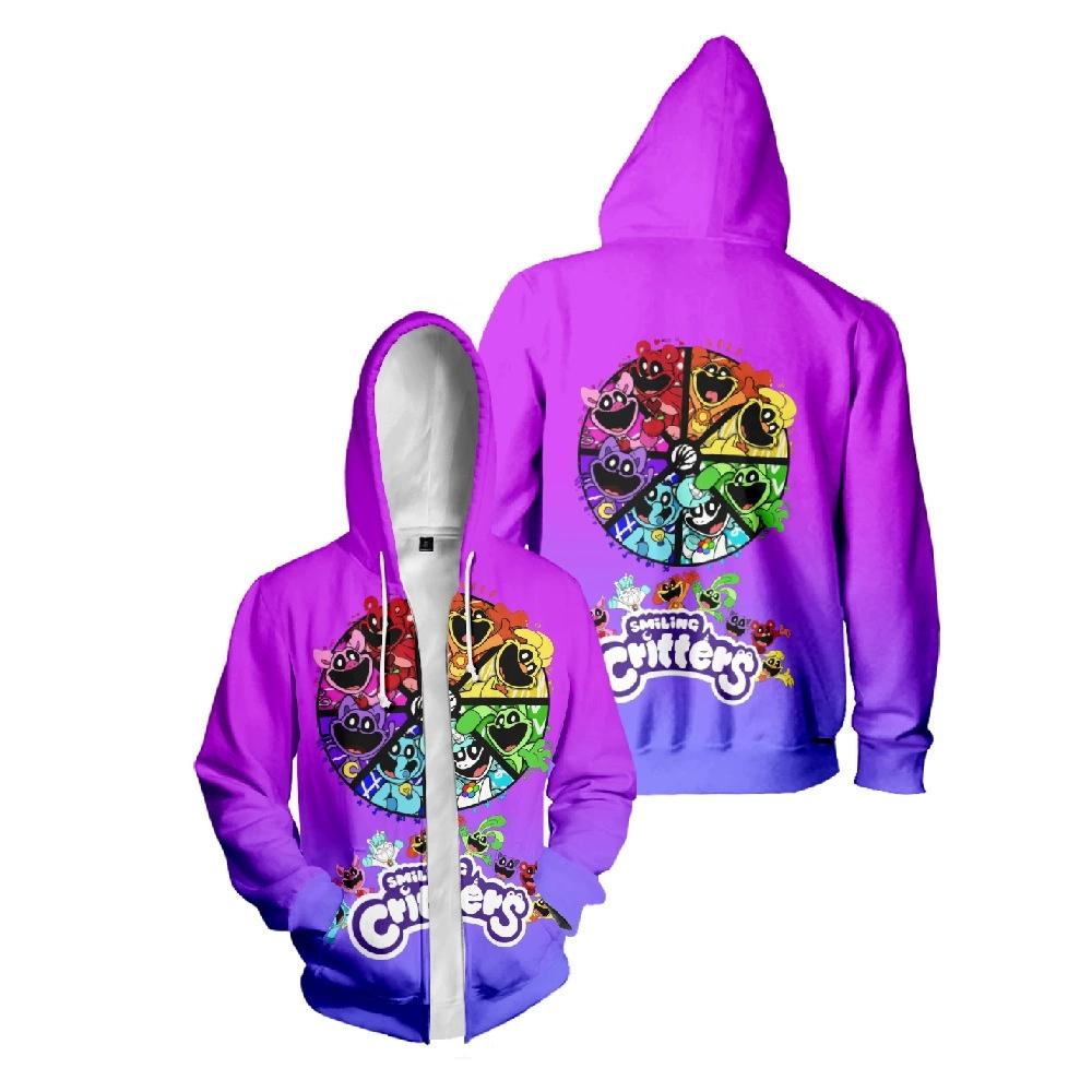 

Smiling Critters Pattern Zipper Hoodies Women Women s Hooded Sweatshirt Winter Fashion Casual Unisex Zipper Jacket XXS