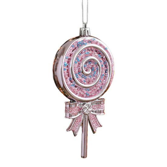 Christmas Ornament Sparkling Pink Series Ice Cream Doughnut Shape Hanging Pendant Farmhouse Xmas Decor