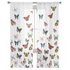Innen Tüll Vorhänge Schmetterling Farbige Dichte Mädchen Schlafzimmer Exquisite Voile Vorhang Wohnzimmer Küche Chiffon Stoff Vorhänge