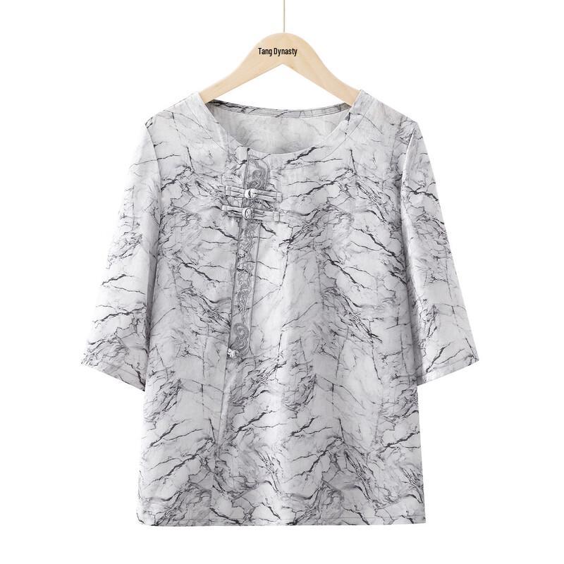 Women s Mid-Aged & Elderly Seven-Sleeve Casual Shirt XL