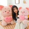 Pig Heart Sweet Plush Toy Cuddly Hugging Stuffed Animal Decorative Birthday Gift