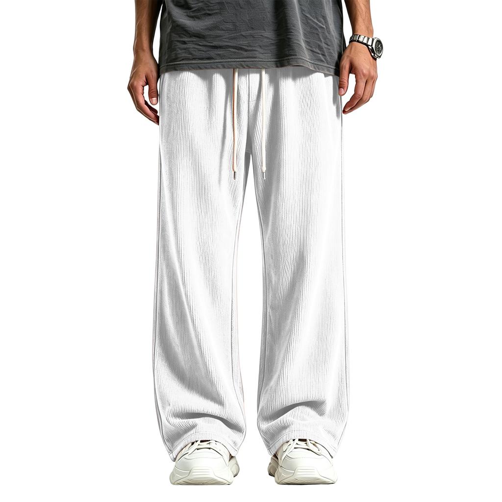 Herren Cordhose Lockere Passform Weiter Beinschnitt Lässig Street Bequem Hose