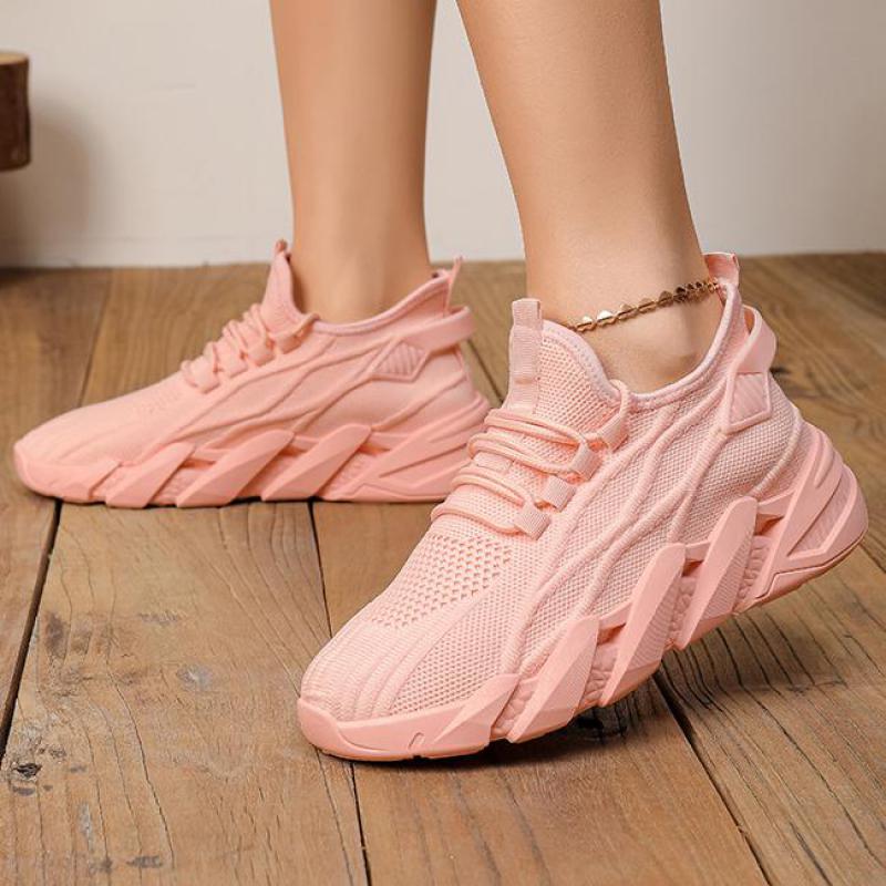 Fashion Spring Summer White Sneakers for Women Breathable Knitted Sneakers Mesh Casual Sports Shoes Woman Comfort Walking Shoes Female