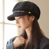 Vintage British Style Belt Buckle Octagonal Hat Women's Autumn New Painter Hat Beret