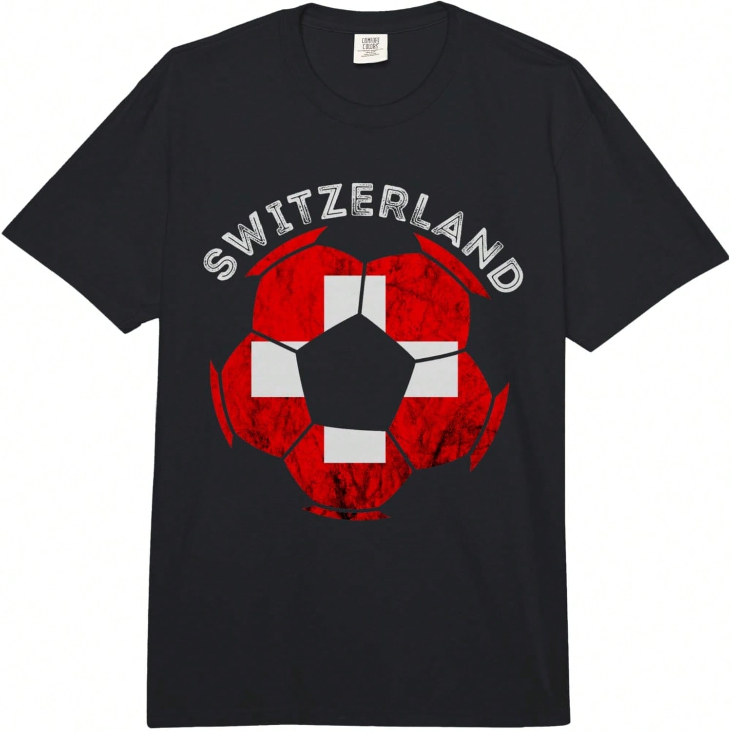 Swiss Pride Swiss Roots Switzerland Soccer Team Swiss Flag  Adult Heavyweight T-Shirt S