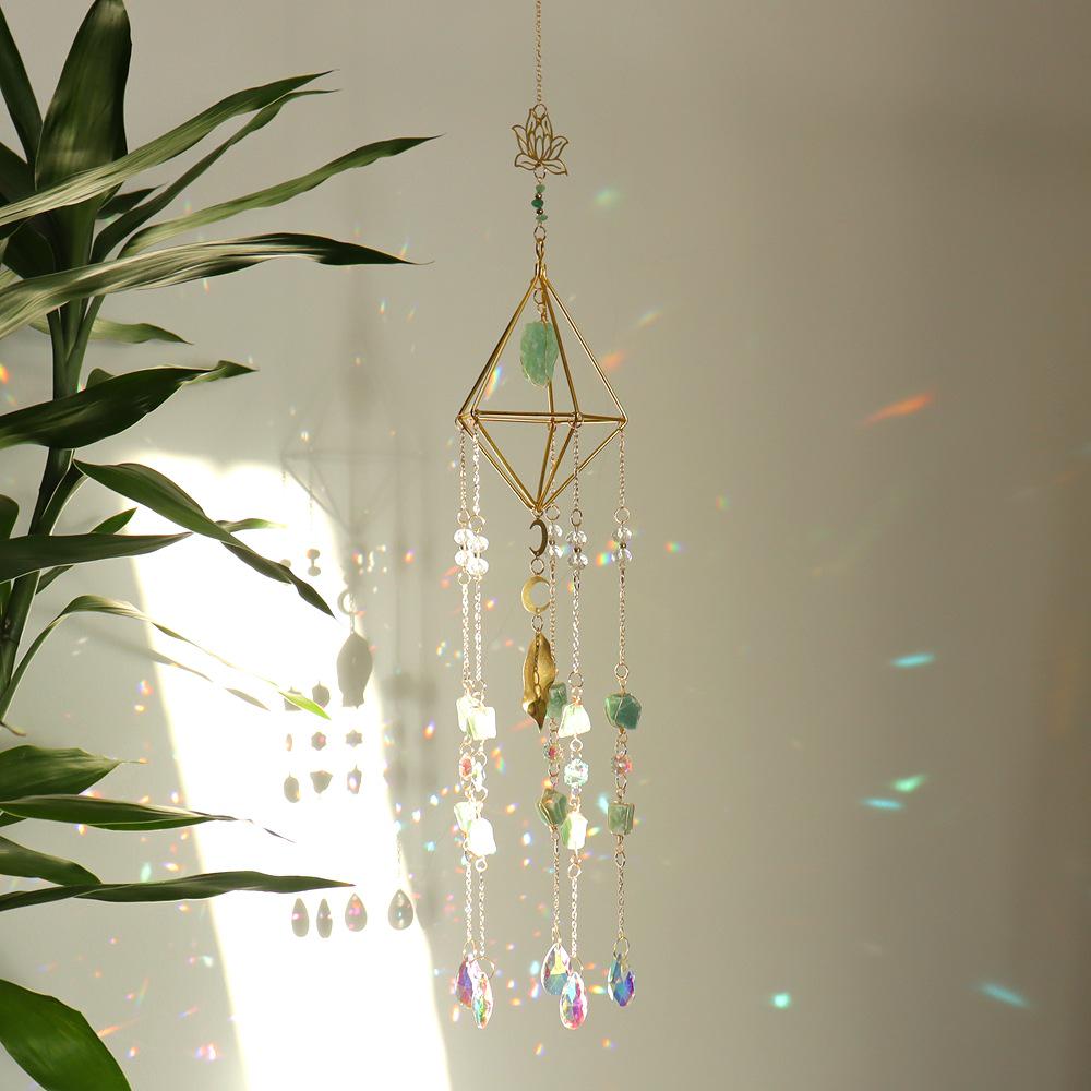 Dreamy Rainbow Crystal Wind Chime - Outdoor Sun Catcher Pendant T76