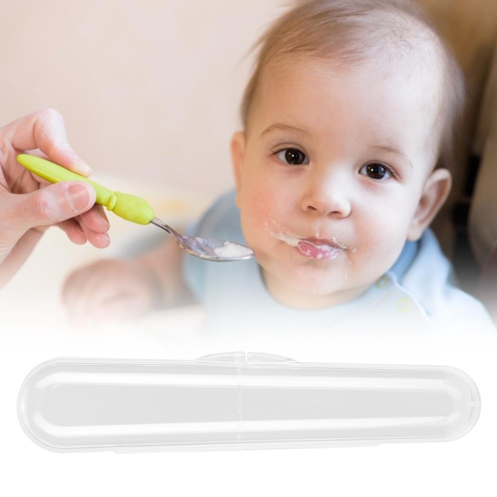 Food Grade Plastic Storage Case Box Holder for Baby Silicone Spoon