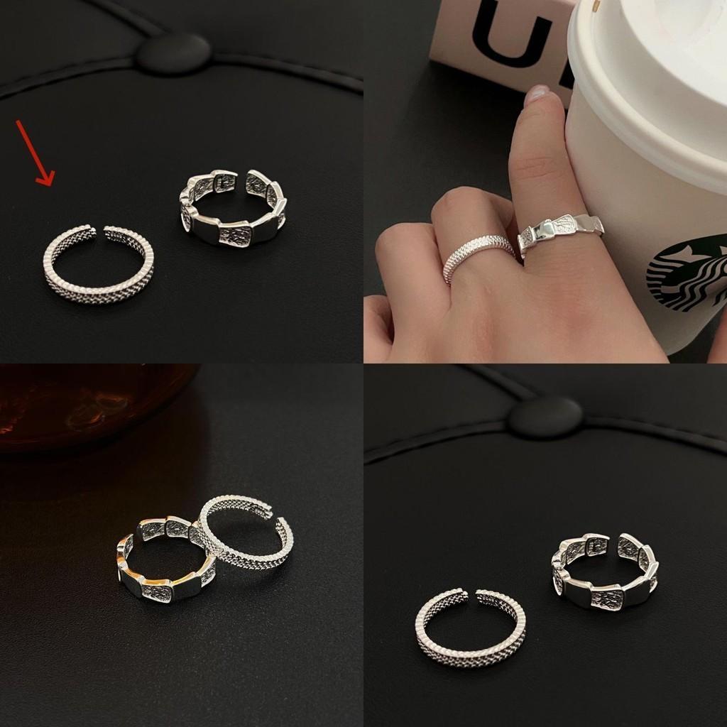 Chic Minimalist Dragon Scale Copper Ring With Exquisite Geometric Style For Fashionable Women