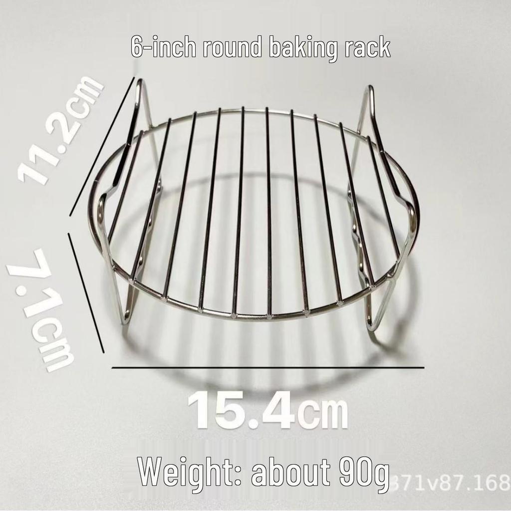 Stainless Steel Double-Layer Air Fryer Grill Rack with Skewers