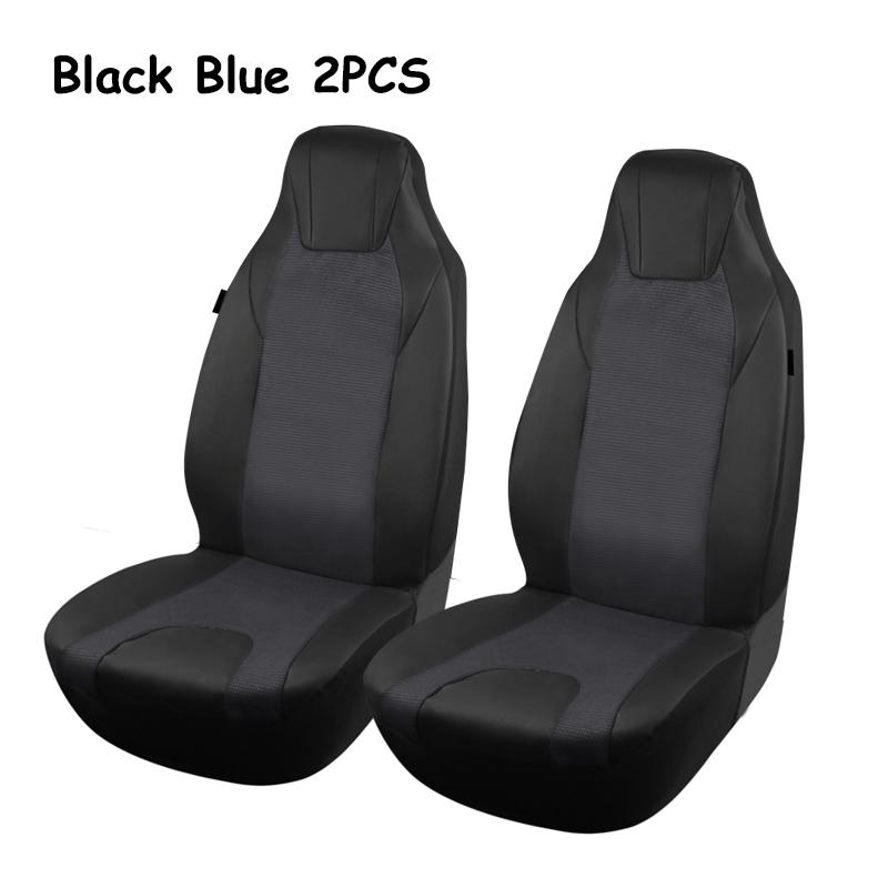 AUTO PLUS High Back Car Seat Covers Universal Size Fit For Most Car SUV PU Leather Spliced With Dot Jacquard Fabric Seat covers