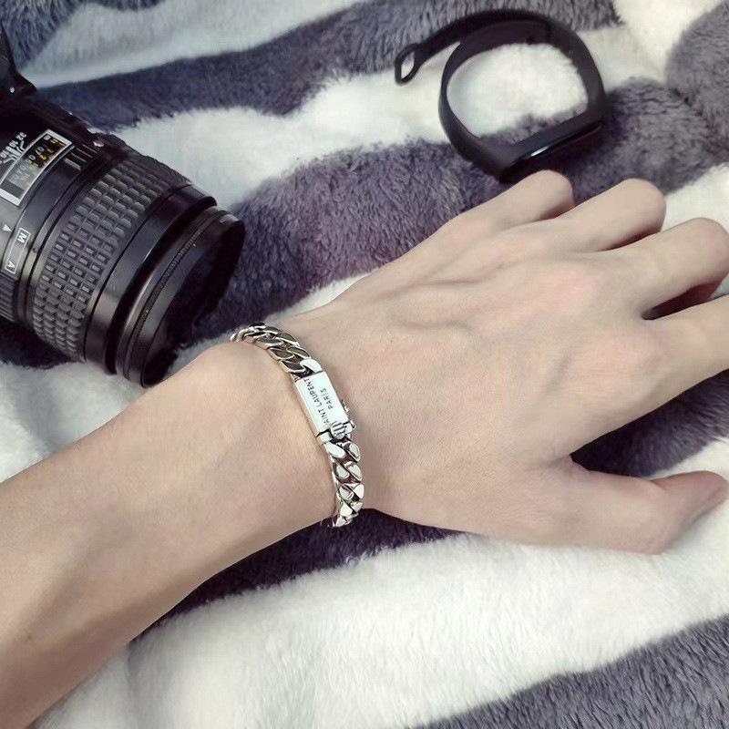Men's Bracelet Ruffian Handsome Punk Cuban Chain Woven Bare Whip Chain Hip Hop Jewelry
