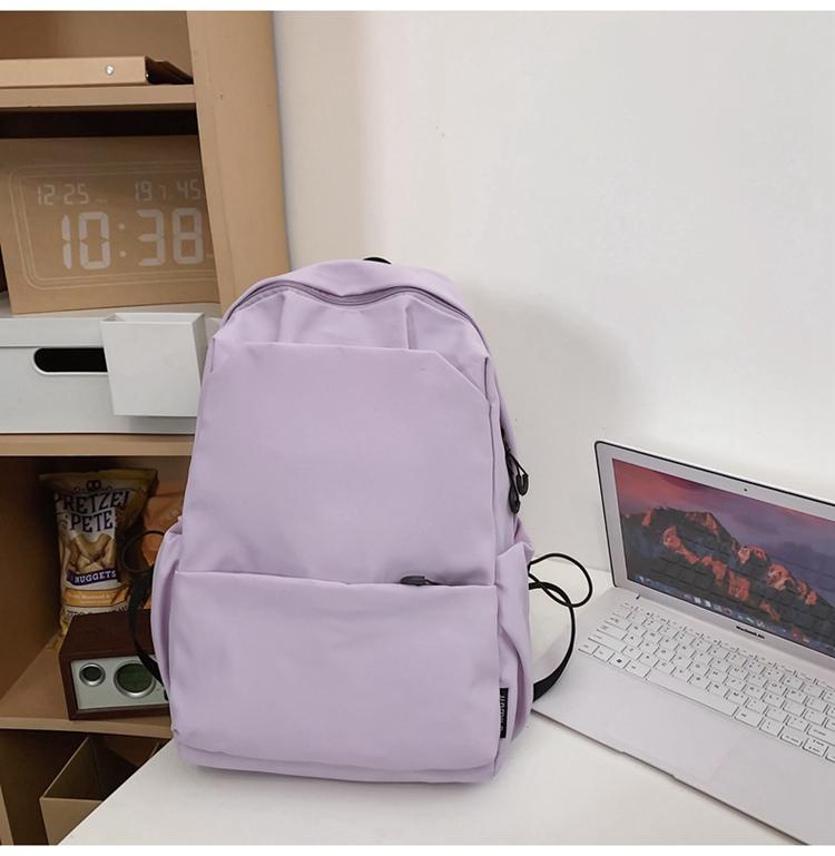 Jednobarevný školní batoh Dámský Velkokapacitní batoh Studentský cestovní batoh Pánské