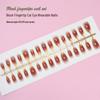 Dark Blush Finger Cat Eye Gradient Almond Shape DIY Wearable Nails - 30 Pieces