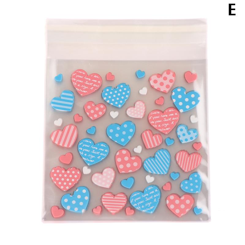 50 ks Průhledné plastové hvězdičkové šperky Samolepicí sáček Cukroví Držák na karty Skladování fotografií Dárkové balicí sáčky