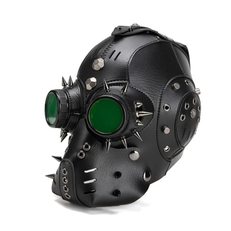 Steampunk Design Gothic Face Mask With Adjustable Straps For Halloween Costume Motorcycle Riders Protective Gear
