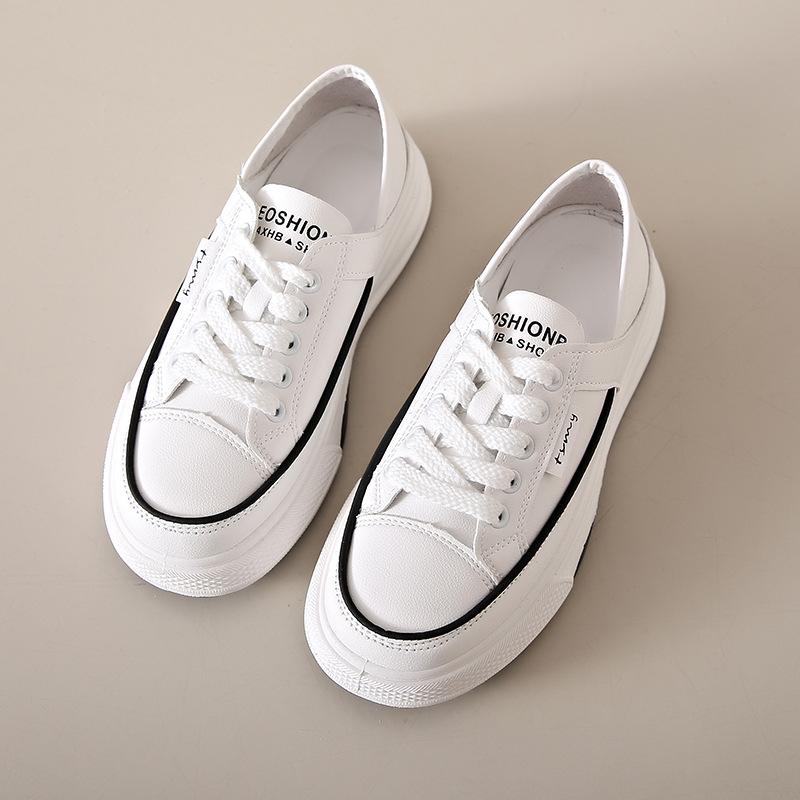 

Lazy two wear soft leather little white shoes women 2025 new flat-soled sports shoes casual one pedal Internet celebrity tide shoes 35 чёрный