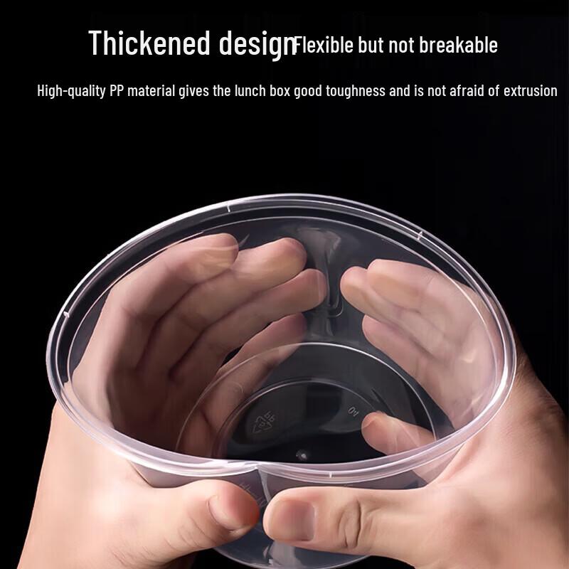Disposable Round Plastic Food Containers with Lids