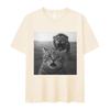 Humor Cat High Quality Print Shortsleeved Tshirts Unisexs Cozy Pop Oversized Tshirts Summer Casual Y2K Tops Hot Sale Streetwear