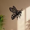 1pc Bold Bee Metal Wall Art Iron Statue Mural for New Year Easter, Weather Resistant for Patio Wall Garden Fence, Charming Outdoor Bee Decor