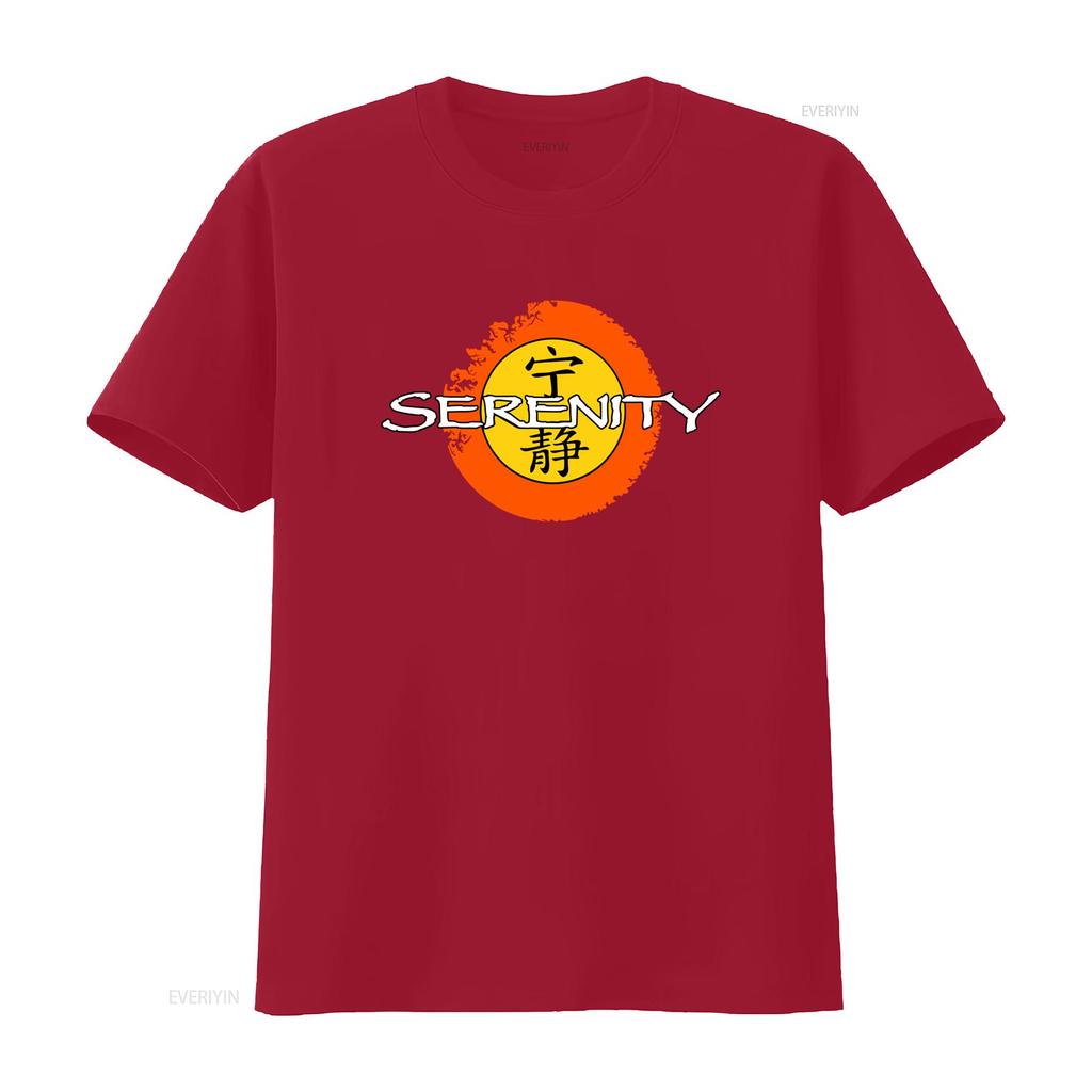 Firefly Serenity Logo Cotton T Shirt Perfect for Fans of the Classic Sci Fi Series Vintage Washed Top For Everyday Wear Casual