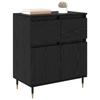 Sideboard with Drawers Black Oak Effect 60 x 35 x 70 cm