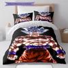 Son Goku Pattern Bedding,Quilt Set Quilt Cover Pillowcase Home Birthday Gift (1 * Duvet Cover + 2 * Pillowcase, Without Core)