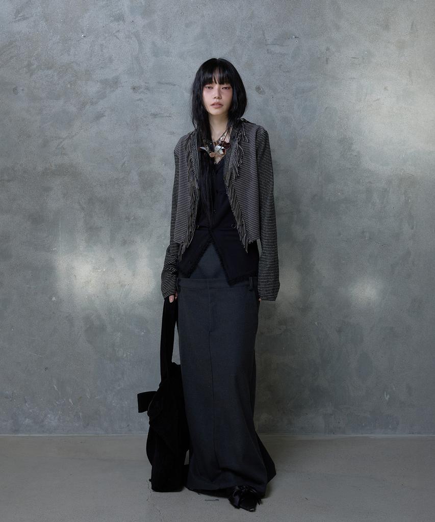 Seutillesseodi Double Waist Maxi Skirt