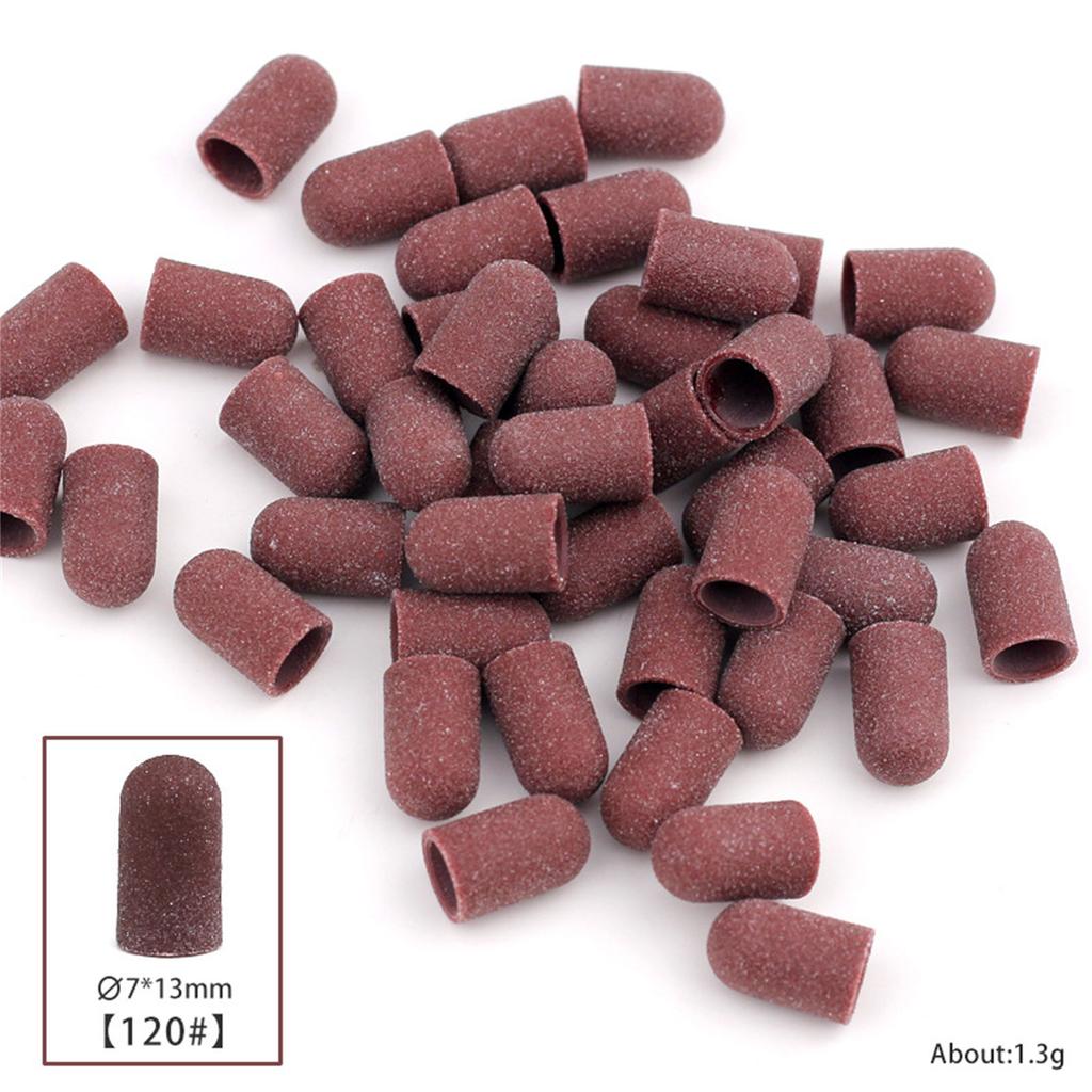 20 Pezzi Cappucci Abrasivi Traspiranti Grana 80-180 Pratiche Manichette in Grafite Per Manicure Pedicure e Cura dei Piedi