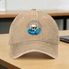 Washed Baseball Cap Yeah I'M Fine No Worries Sarcastic Drowning Skeleton Funny Spring Trucker Hat Outdoor Gym Sun Baseball Caps