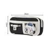 INS Zipper Design Pen Bag Multi-layer Large Capacity Stationery Bag Stationery Organizer Students