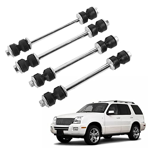 Qiilu Front and Rear Sway Bar Links, 4-Piece Suspension Stabilizer Bar Link Kit (K7275) for Ford Explorer 2006-2010, Replacement