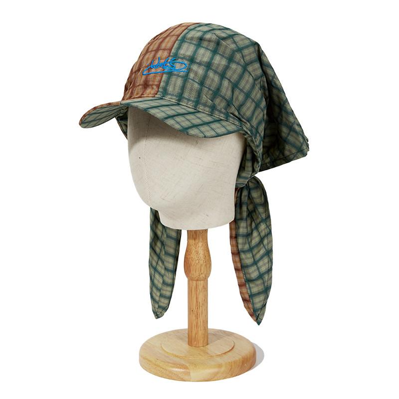 Street Style Karierte Farbblock Turbanmütze für Damen UV-Schutz Sonnenhut Skateboard Baseballkappe
