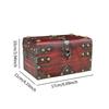 Vintage Style Wooden Treasure Chest Sundries Case for Necklace Ring Bracelet