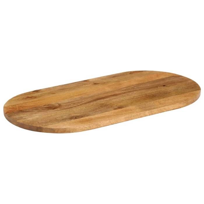 VidaXL Dessus de Table, Dessus de Table de Remplacement, Dessus de Rechange Salle à Manger, 140x60x3,8 cm Ovale Bois Massif 370161