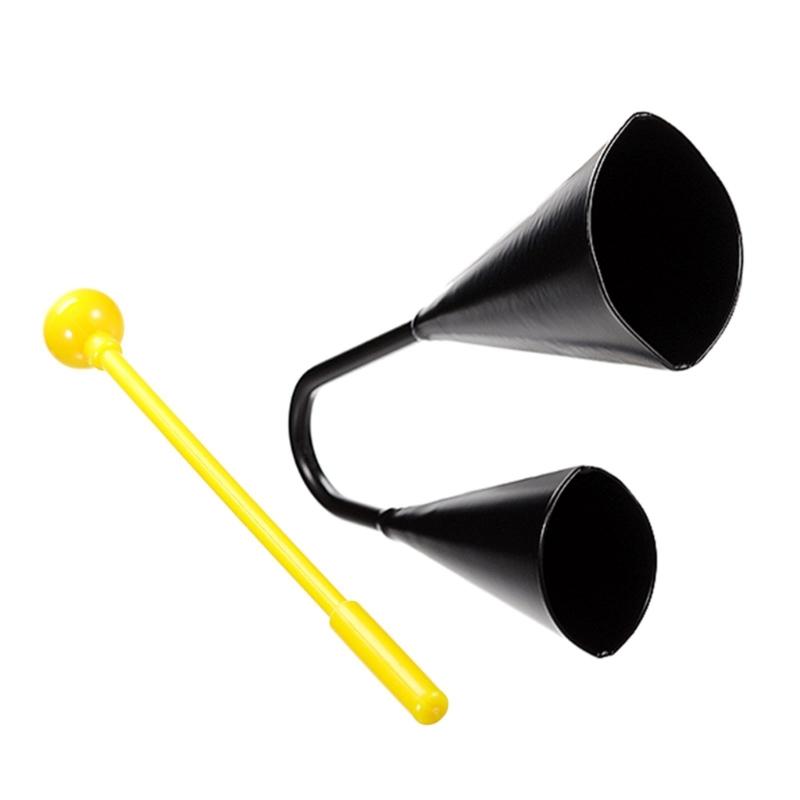 Pack of Cow Shaped Percussion Instrument Plastic Rod Included Exquisite Craftsmanship Agogo Bell for Music Practice