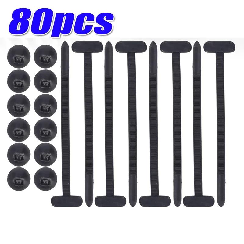 1-100pcs Nylon Cable Tie Buckle Pin Button Zip Ties Universal Self-Locking Fixed Tie Wires Fastening Straps Retainer Accessories