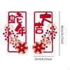1 Pair Chinese Year Couplets Door Sign Snake Ornament Hollow Window Sticker Decals Home