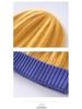 2025 Autumn/Winter Children's Cashmere Color Block Knit Beanie - Fashionable and Versatile Headwear