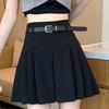 Korean Summer Pleated Mini Skirt Kawaii High Waist Slim Fit Short A-line Skirts Japanese Kawaii Streetwear