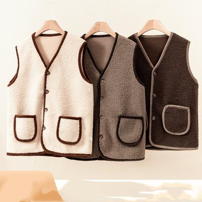 Lamb Fleece Vest Vest Women's Plus Size Plus Velvet Outer Wear Autumn and Winter Fashion Vest Outer Wear