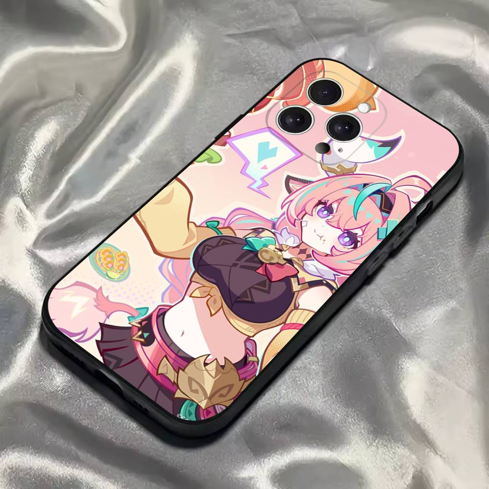 

V-Varesa Genshin Impact Phone Case For iPhone 16,15,14,13,12,11,Pro,Max,Plus,X,XS,SE4,E,Mini,Soft Black Case iPhone14