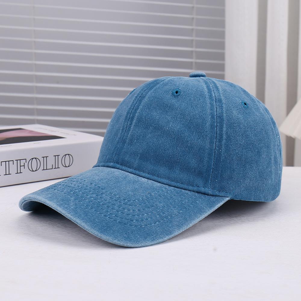 New Spring and Summer Solid Color Simple Washed Soft Top Breathable Baseball Cap Outdoor Travel Leisure Comfortable Sunshade Sunscreen Cap