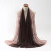 Gradient Color Ethnic Style Scarf Long Islamic Turban Fashion Wraps Shawl  Daily