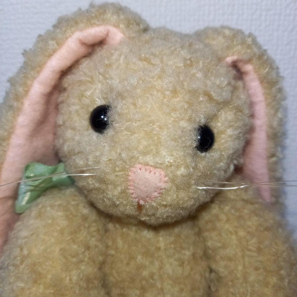 [USED] Handmade Teddy Bear/rabbit Plush Toy - Sheepskin Droopy Ear Rabbit