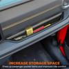 Savadicar Grab Bar Tray With Microfiber Compatible With 2024 2025 Jeep Wrangler (JL) And Gladiator (JT), Passenger Side GrabTray Storage Organizer,
